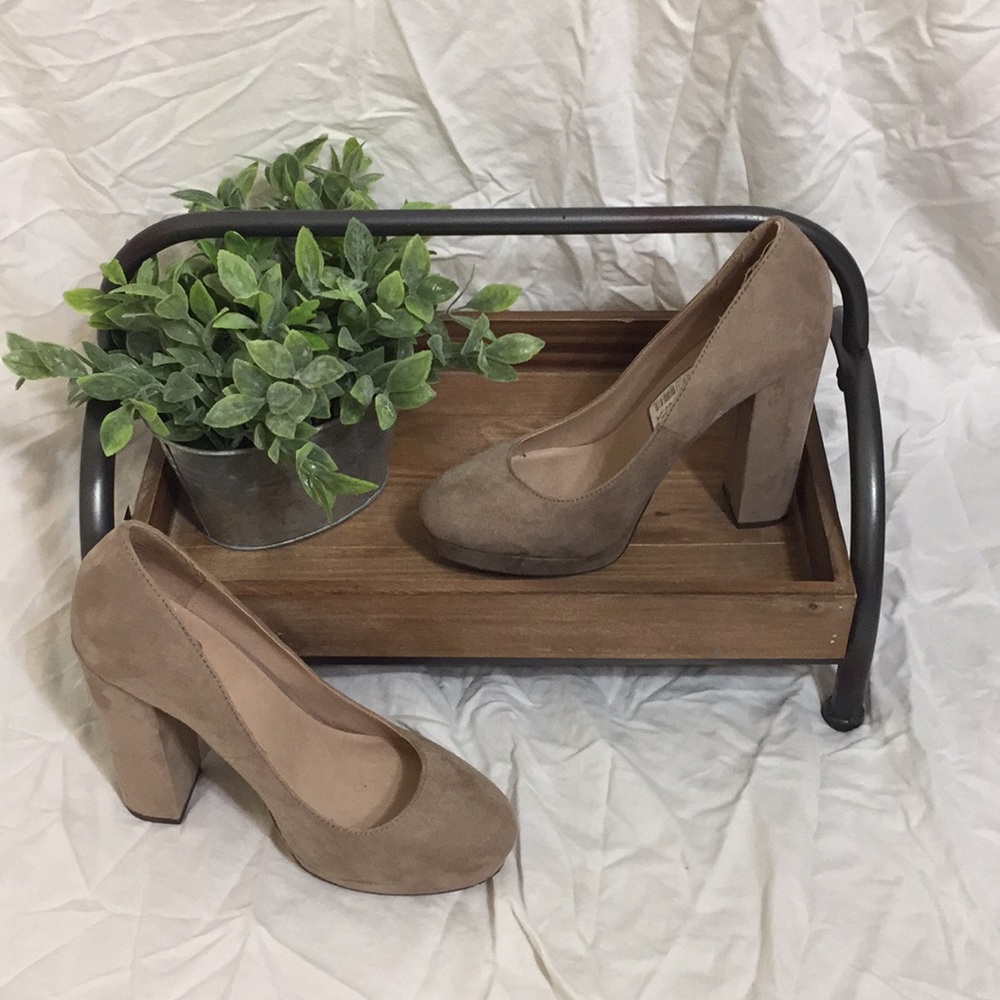 Mix No. 6 Faux Suede Block Heels